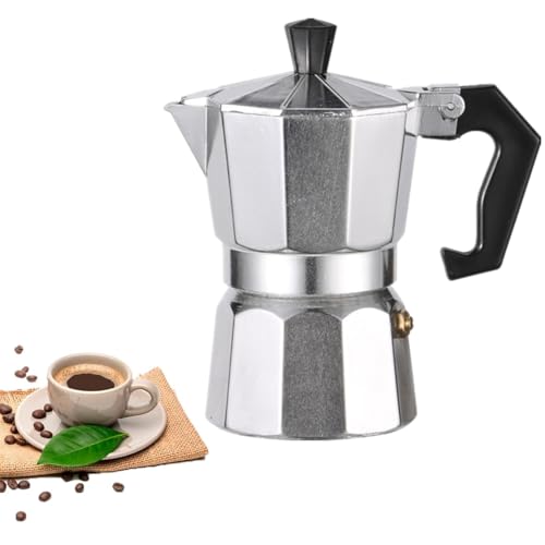 Espressokocher, Premium Italienische Kaffeekocher Aluminium Espressokocher für Gas oder Elektro Keramik Herdplatte Italienisch Mokkakanne Kaffeebereiter für Haus & Camping. (450ML/9 Tassen) von Homeily