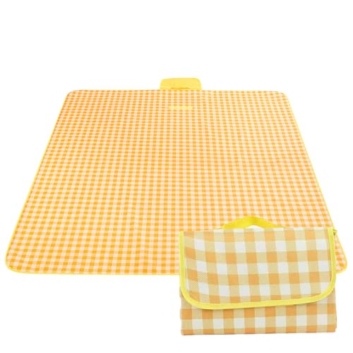 Homeily Picknickdecke, 150 x 200 cm Extra große Outdoor-Picknick-Decken für 4-6 Erwachsene Wasserdicht Faltbare Picknick-Matte für Reisen Camping Wandern Festival Park Lawn. von Homeily