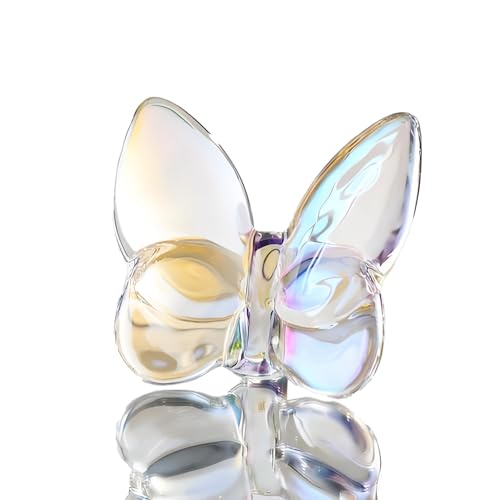 Kristall Schmetterling Figuren, Europ Glas Schmetterling Ornamente Statue Tier Sammler Stil Licht Luxus Home Decoration. (Farbenfroh) von Homeily
