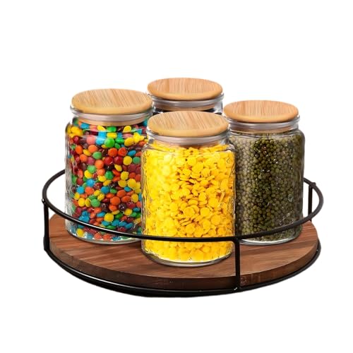 Lazy Susan Drehteller aus Holz, 9 Zoll Drehteller Organizer Holz Küche Drehteller Tablett Organizer für Arbeitsplatte, Schrank, Esstisch, Eitelkeit. von Homeily
