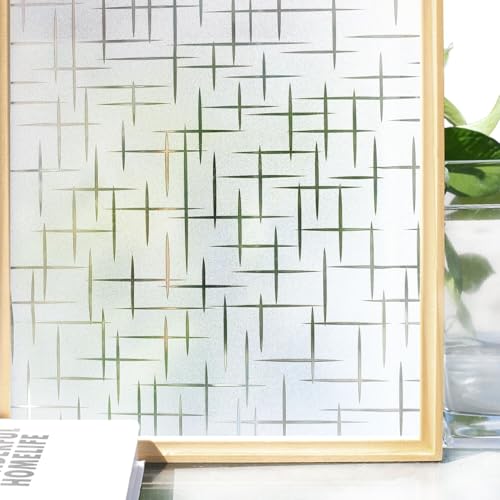 Homein Fensterfolie Blickdicht Sichtschutzfolie Fenster Milchglasfolie Kreuz 60x400cm, Selbstklebend Selbsthaftend Klebefolie Glasfolie für Bad, Duschkabine & Glastüren mit Sichtschutz Blickschutz Homein Fensterfolie Blickdicht Sichtschutzfolie Fenster Milchglasfolie Kreuz 60x400cm, Selbstklebend Selbsthaftend Klebefolie Glasfolie für Bad, Duschkabine & Glastüren mit Sichtschutz Blickschutz von Homein