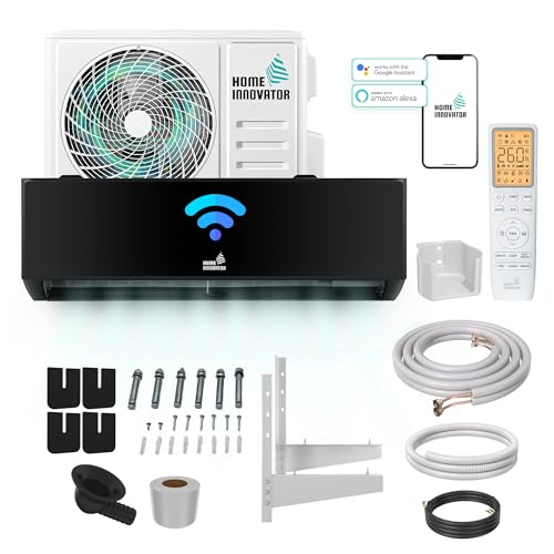 Homeinnovator 12000 BTU Split Klimaanlage und Heizung – energieeffiziente 230V- Klimaanlage mit komplettem Installationssatz – wandmontierte Inverter-Klimaanlage von Homeinnovator