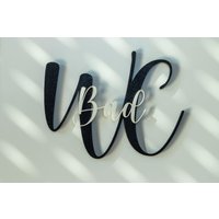 Schriftzug Wc | Badezimmer Türdeko Bad/Gäste Personalisierbar 3D Toilette Türschild Deko Aus Pla Bad von Homelab3D