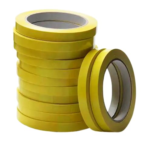 Homelandia - PVC-Siegelband in Gelb, 12 Rollen XL je 12 mm x 66 Meter, Klebeband zum Verschließen von Taschen und vielseitige Verwendung, 12 mm Bandrollen, Taschensiegelband. (GELB) von Homelandia