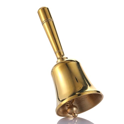 Homelavie Super Laute Massive Messing kleine Handrufglocke zum Klingeln bei der Hochzeit, Handglocken für Senioren Nachttisch, Lehrer Klassenzimmer, Abendessenglocke, tibetische Glocken, Homelavie Super Laute Massive Messing kleine Handrufglocke zum Klingeln bei der Hochzeit, Handglocken für Senioren Nachttisch, Lehrer Klassenzimmer, Abendessenglocke, tibetische Glocken, von Homelavie