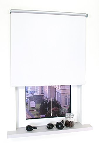 HOMELIA Thermo Spring- BZW. Schnapprollo Made in Germany/Verdunklung mit silberner Thermo-Beschichtung / 062 x 180 weiß/Wand-und Deckenmontage von Homelia
