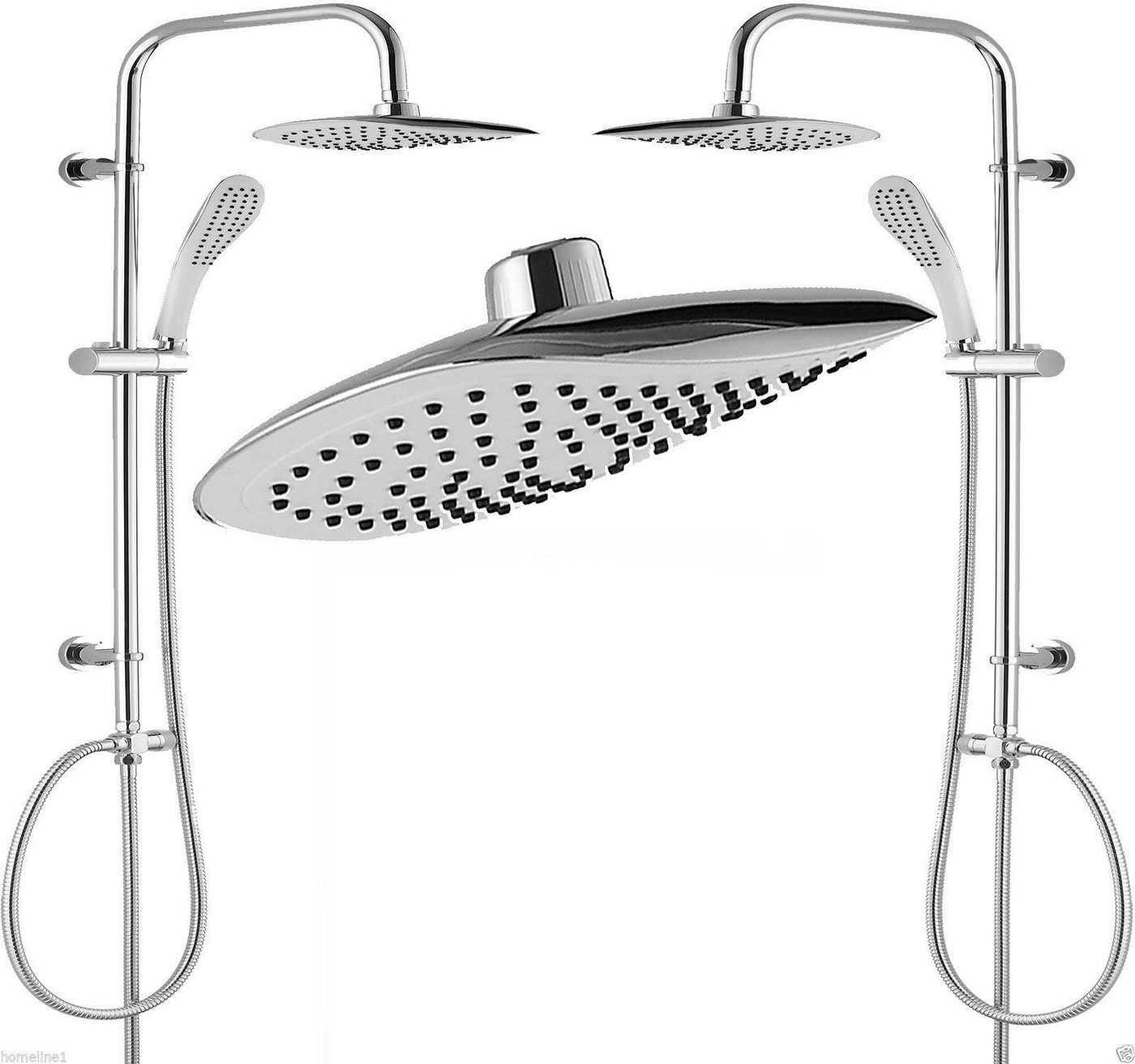 Homeline Duschsystem Regendusche set Überkopfbrausset Duschsäule Brauseset Duschsystem, Höhe 98 cm, 5 tlg. von Homeline