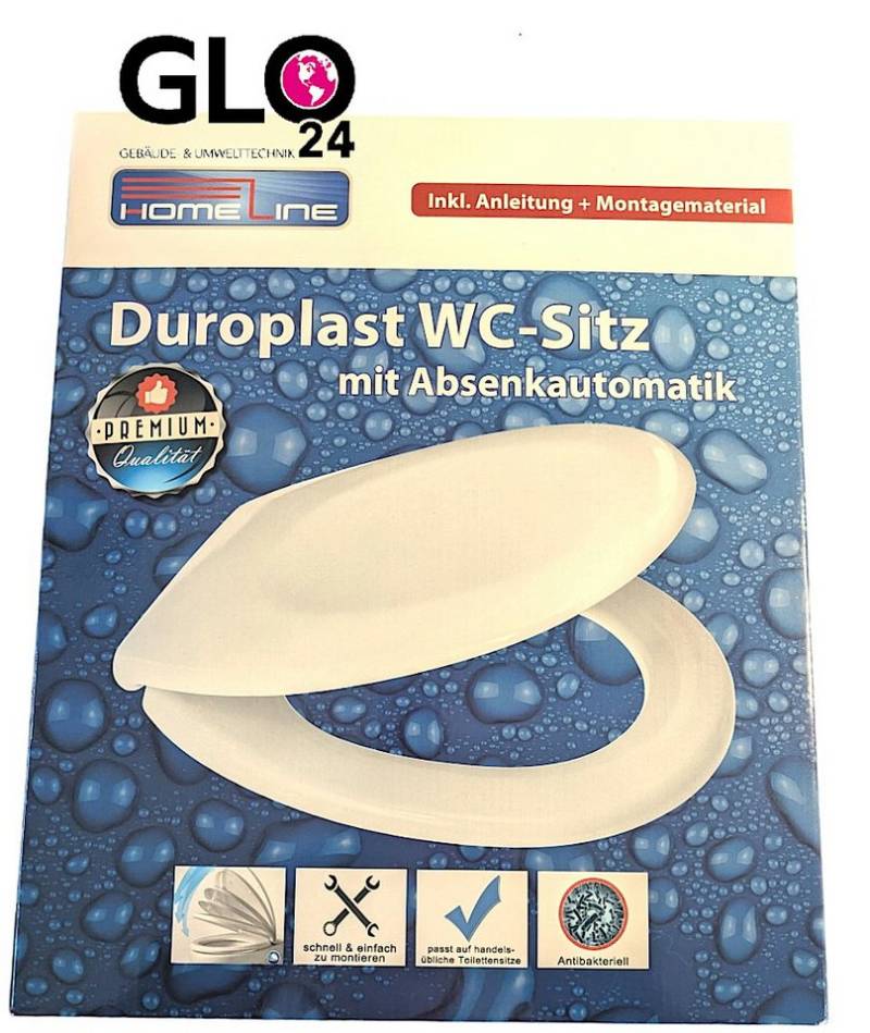 Homeline WC-Sitz Homeline WC Sitz Toilettensitz mit Absenkautomatik Metall Scharniere, Maximaler Sitzkomfort, Absenkautomatik, Metall Scharniere von Homeline