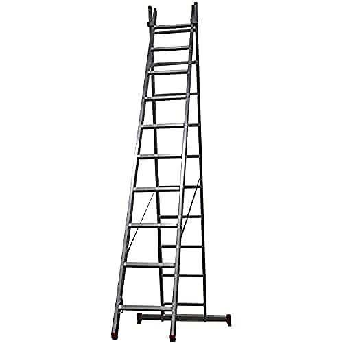 Homelux 825019 Aluminium Doppelleiter 3,5 + 3,5 m, 2 x 13 Stufen, 14,5 kg von Homelux