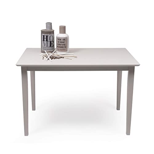 Homely | ESS - oder Küchentisch - Kansas | Hilfstisch | Einfaches und Modernes Design | Grau Lackiertes Holz | 112 x 74 cm von Homely
