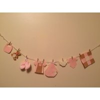 Baby Mädchen Filz Wäscheleine Girlande Wimpelkette Dusche Kinderzimmer Dekoration von HomemadeHeartfelt