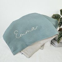 Babydecke Mit Namen, Decke Kinderwagen, Krabbeldecke Personalisiert, Geschenk Zur Geburt Taufe Geburtstag, Musselin Waffelpique Babydecke Mit Namen, Decke Kinderwagen, Krabbeldecke Personalisiert, Geschenk Zur Geburt Taufe Geburtstag, Musselin Waffelpique von HomemadebyBritta