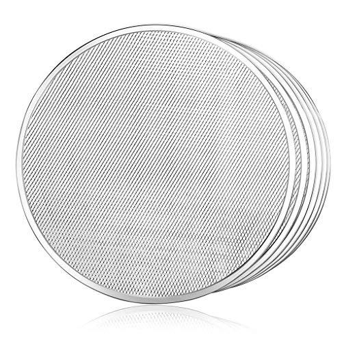 Homemagiceer Rund Mesh-Pizza-Bildschirm Backen dünne Kruste Tray Mesh-Aluminium-Draht-Pan Pizza-Backen-Werkzeug, 12-Zoll von Homemagiceer