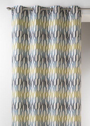 Home Maison 09341-8-AL Vorhang, Jacquard mit runden Ösen, 140 x 260 cm, Blaugrün, 140 x 260 von Homemaison