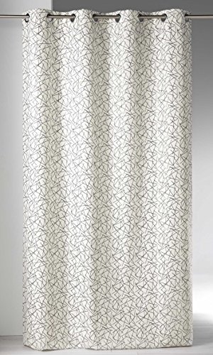 Home Maison 851701 Vorhänge gewebt Bedruckt glänzend Polyester Elfenbein 140 x 260 cm von Homemaison