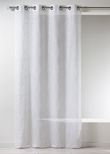 Home Maison Bestickte Gardinen HM6967298 Cheesecloth, Polyester, 130 x 240 cm, weiß von Homemaison