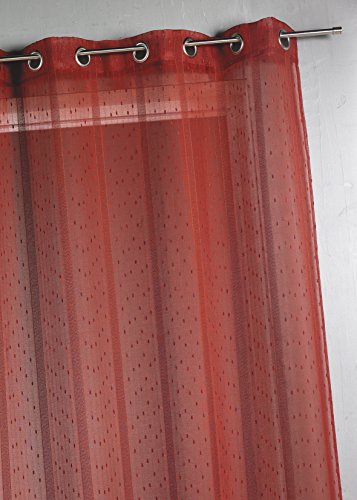 HomeMaison hm6923308 Vorhang,/Gewinde gewebt, große Breite Polyester Rot 300 x 240 cm von HomeMaison