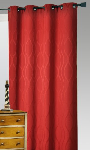 Home Maison HM698824908 Vorhang, Jacquard, 140 x 260 cm, Rot von Homemaison