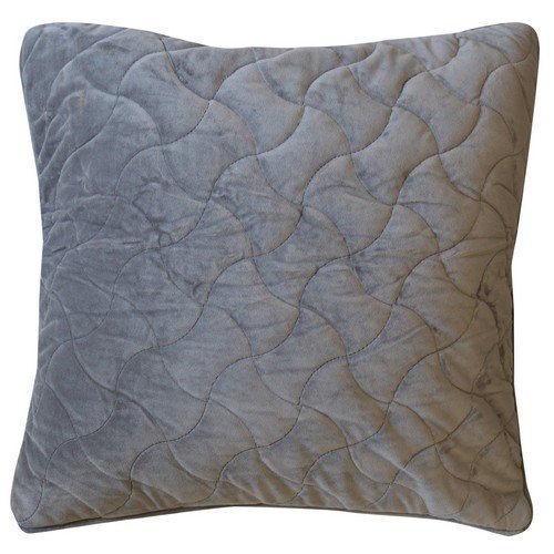 HomeMaison Kissen, Motiv 09415-0-AL Velours, gesteppt, 45 x 45 cm, Grau von HomeMaison