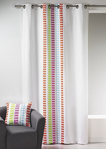 Homemaison Bedruckter Vorhang aus Baumwollleinen, Baumwolle, Mehrfarbig von Homemaison
