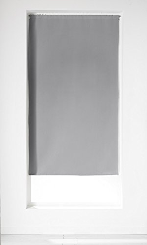 Homemaison 813267 Vorhang Uni Polyester Silber 1 x 90 cm von Homemaison