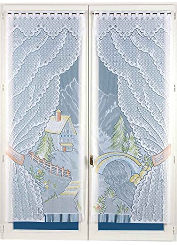 HomeMaison Fenstergardinen, Clemmans aus Spitze, Polyester, ID, 120 x 60 cm von HomeMaison