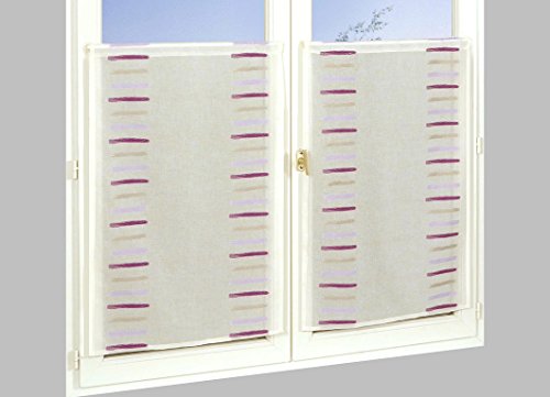 HomeMaison Fenstergardinen von kleinen aus Etamin, Polyester, Flieder, 90 x 60 cm von HomeMaison