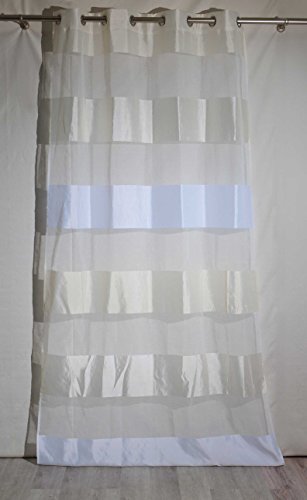 Homemaison Gardine, große, Gestreift, Polyester, Elfenbeinfarben, 260 x 140 cm von Homemaison