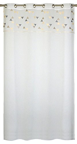 HomeMaison Gardine aus Etamin, Bestickt, Polyester, Natur, 240 x 140 cm von HomeMaison
