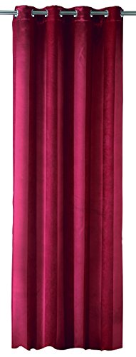 Homemaison HM69311 – 02 Vorhang Blickdicht mit Band Satin/Polyester rot 44 x 30 cm von Homemaison