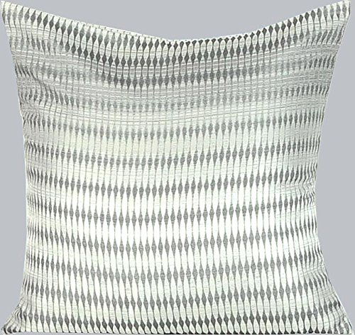 Homemaison Kissen Jacquard Streifen, Polyester, Grau, 40 x 40 cm von Homemaison