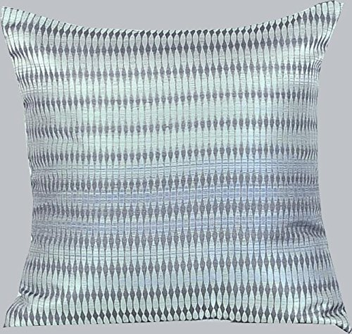 HomeMaison Kissen Jacquard Streifen, Polyester, blau, 40 x 40 cm von HomeMaison