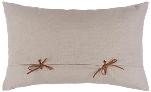 Homemaison Kissen mit Bändern, Circa, Polyester, Leinen, 50 x 30 cm von Homemaison