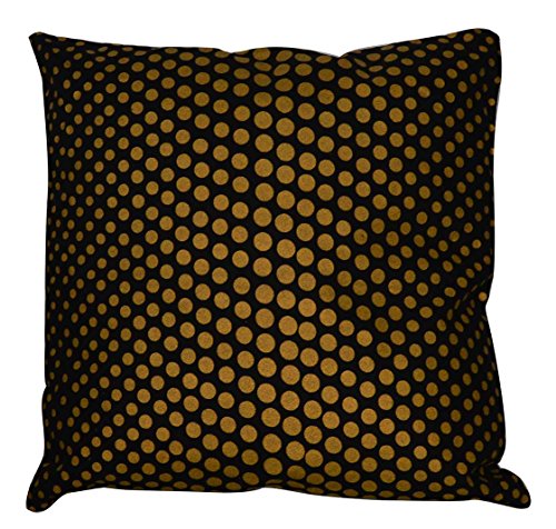 HomeMaison Kissen àpois Gold, Baumwolle, Schwarz/Gold, 40 x 40 cm von HomeMaison