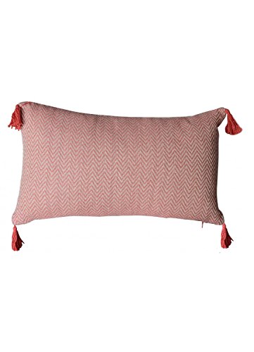 Homemaison Kissen recyceltem, Baumwolle, Rosa, 50 x 30 cm von Homemaison