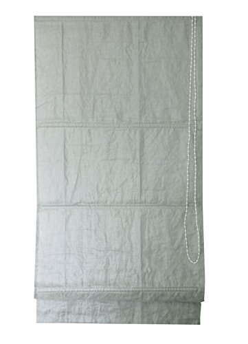 Homemaison Raffrollo Uni Aspekt, Leinen, Grau, 180 x 60 cm von Homemaison