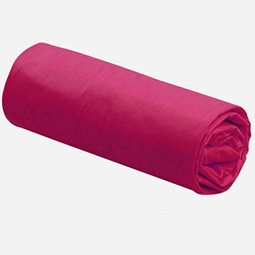 Homemaison Spannbettlaken, Baumwolle, Fuchsia, 200 x 160 cm von Homemaison