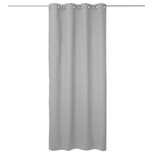 Homemaison Vorhang, Blickdicht, Baumwolle, hellgrau, 260 x 140 cm von Homemaison