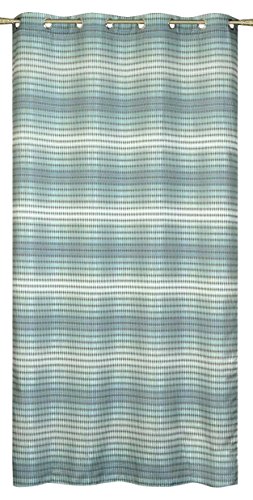 HomeMaison Vorhang, Jacquard, Gestreift, Polyester, blau, 240 x 140 cm von HomeMaison