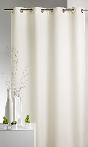 Homemaison Vorhang, Uni Mikrofaser Elfenbeinfarben 135 x 180 x cm von Homemaison