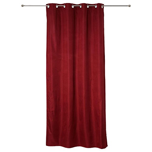 HomeMaison Vorhang, Blickdicht, Polyester, Rot, 260 x 140 cm von HomeMaison