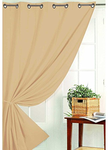 Homemaison Vorhang Blickdicht Nicht Feuer M1, Polyester, Beige, 180 x 140 cm von Homemaison