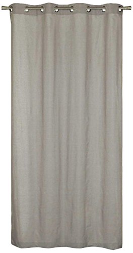 Homemaison Vorhang Bunt aus Etamin Uni, Polyester, Grau, 240 x 140 cm von Homemaison