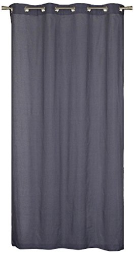 Homemaison Einfarbiger Vorhang mit Quasten, Polyester, anthrazit, 240x140 cm von Homemaison