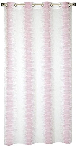 HomeMaison Vorhang Jacquard àondes Farbige, Polyester, Altrosa, 240 x 140 cm von HomeMaison