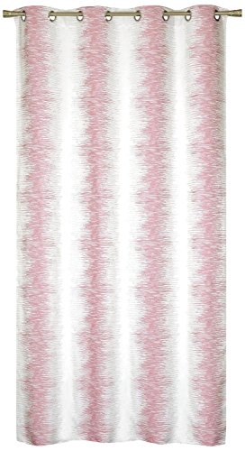 Homemaison Vorhang Jacquard àondes Farbige, Polyester, Altrosa, 240 x 140 cm von Homemaison