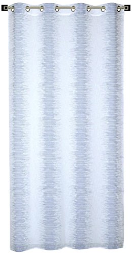 HomeMaison Vorhang Jacquard àondes Farbige, Polyester, blau, 240 x 140 cm von HomeMaison
