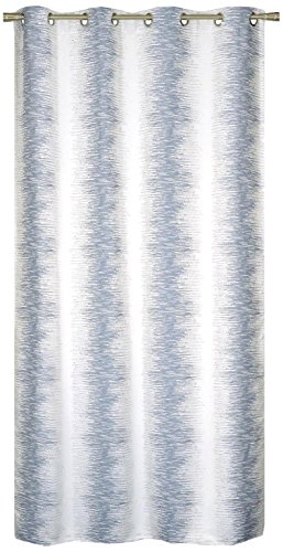 HomeMaison Vorhang Jacquard àondes Farbige, Polyester, blau, 240 x 140 cm von HomeMaison