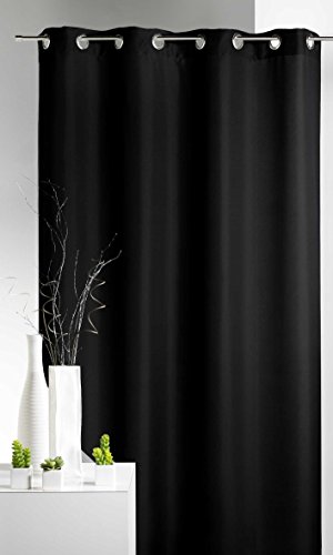 Homemaison Vorhang Möbel, Polyester, Schwarz, 240 x 260 cm von Homemaison