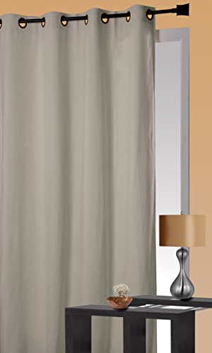 Homemaison Vorhang Wärmedämmung, Polyester, Polyester, Linenbeige, 140 x 260 cm von Homemaison
